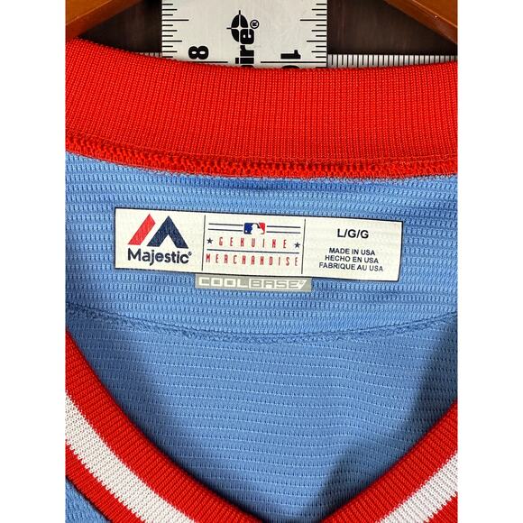 Texas Rangers MLB Majestic Coolbase Players Weekend Stitch Jersey Mens Large EUC - Picture 4 of 10